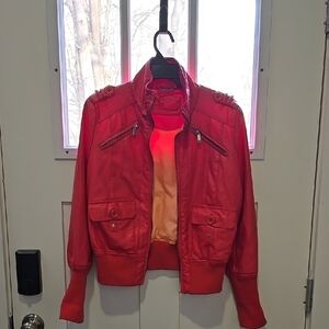 JouJou Leather Red Jacket